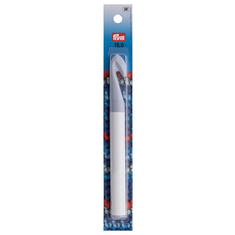 PRYM خطاف كروشيه بلاستيكي بريم 7 بوصة، 15 مم، رمادي - Image 1